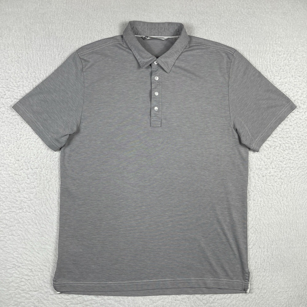 Travis Mathew Polo Shirt Mens XL Gray Golf Preppy Casual Workwear‎ Travel Office